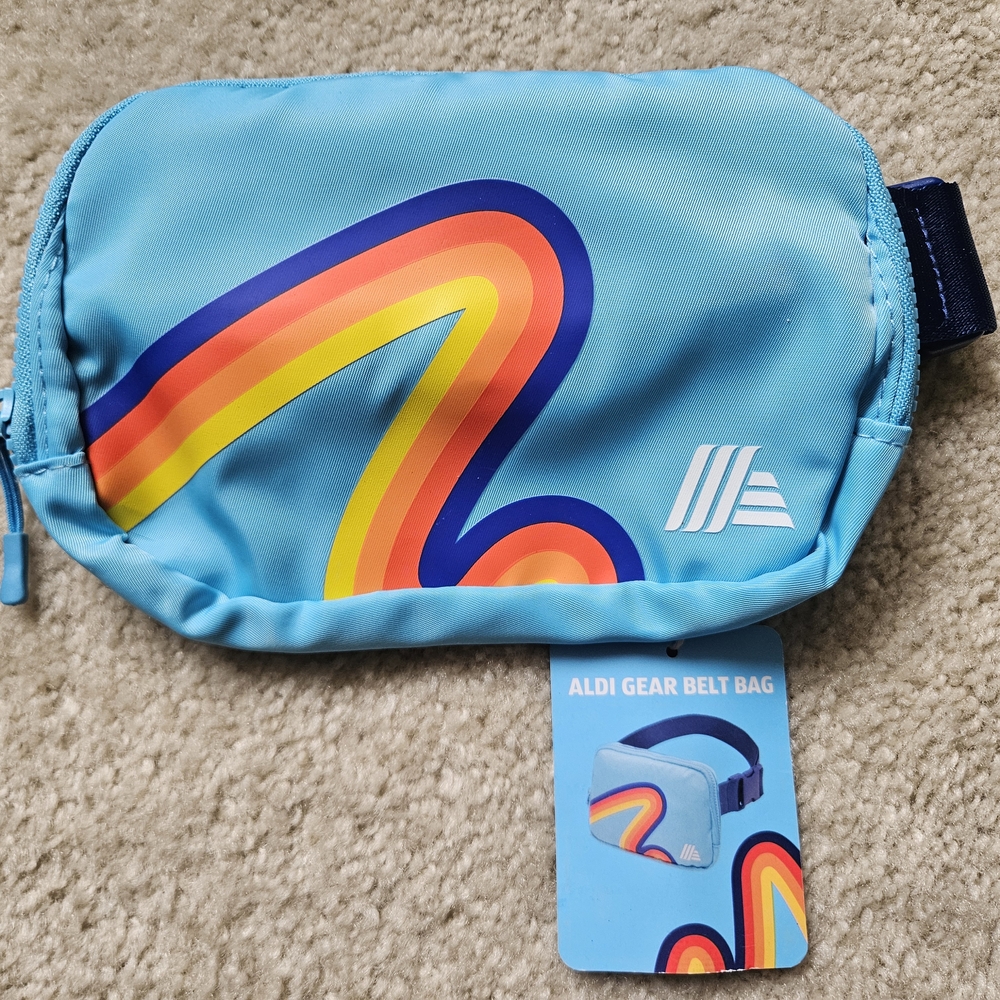 Kids Rainbow Belt Bag - Blue